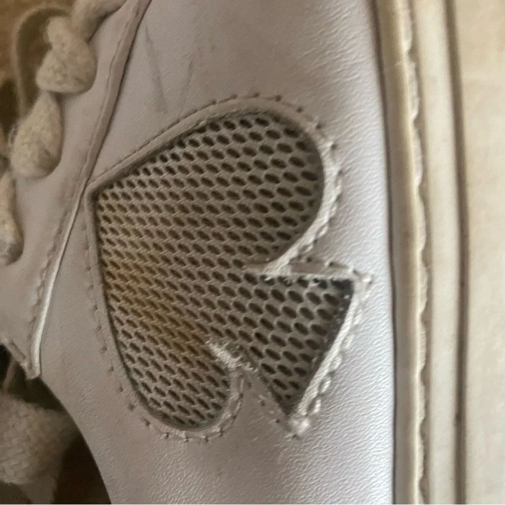 Kate Spade New York‎ Fez Sneakers Womens Size 6B White Leather Shoes Classic